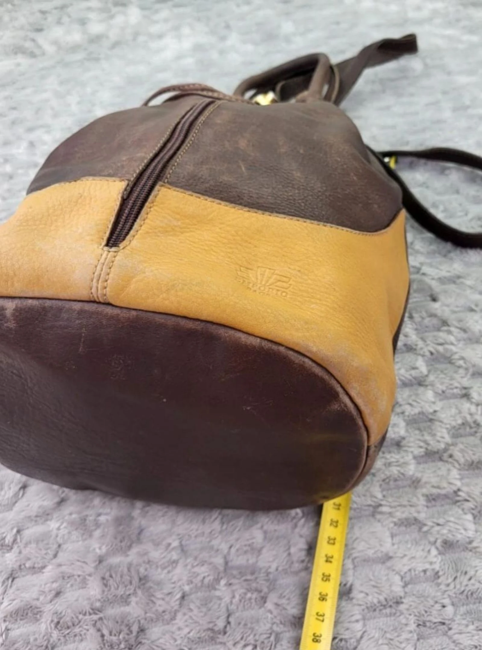 El Corte Inglés Real Leather Bucket Backpack Vintage Retro 90s – photo 19